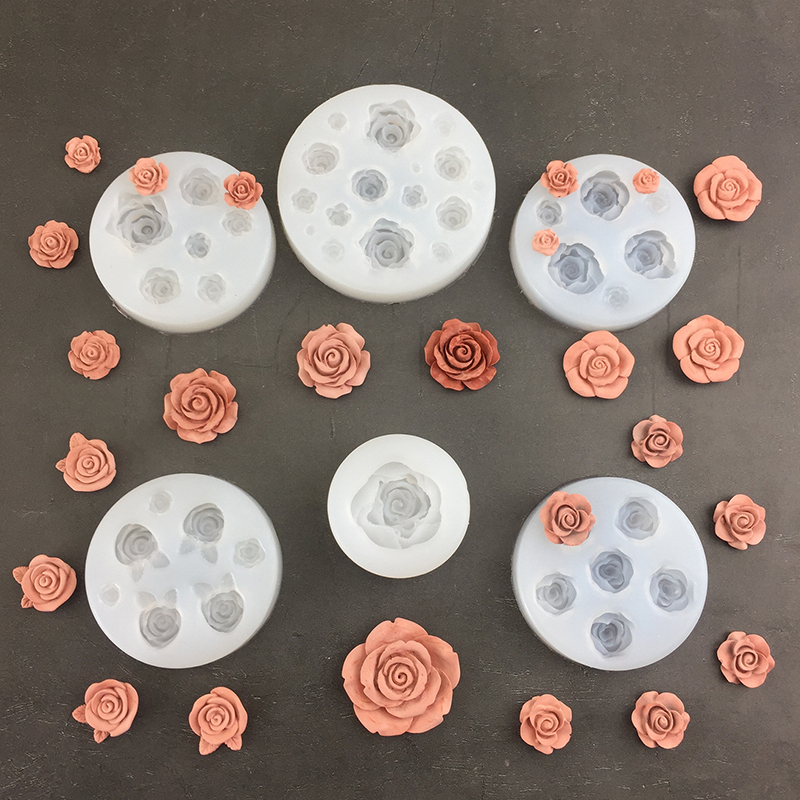Candle Making Accessories - แม่พิมพ์ซิลิโคนรูปใบไม้รูปดอกกุหลาบ3มิติแม่พิมพ์ช็อคโกแลตแม่พิมพ์สบู่แม่พิมพ์เค้กอุปกรณ์ตกแต่งเบเกอรี่
