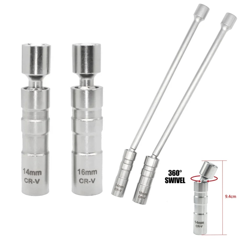 Candle Making Accessories - 14mm 16mm Spark Plug เครื่องมือกําจัดประแจแขนแม่เหล็ก 3/8