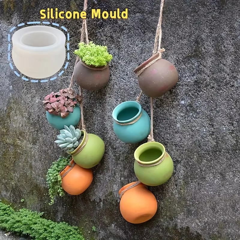 Candle Making Equipment - แม่พิมพ์กระถางดอกไม้ซิลิโคน, แม่พิมพ์เรซิน, แม่พิมพ์อีพ็อกซี่, แม่พิมพ์เทียนหอม, กระถางดอกไม้ขนาดเล็ก, กระถางดอกไม้แขวนผนัง,
