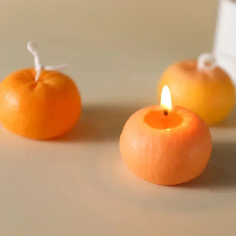 Candle Making Accessories - Creative สีส้มรูปร่างเทียนแม่พิมพ์ซิลิโคนผลไม้รูปร่าง Mousse เบเกอรี่แม่พิมพ์สําหรับทําเทียนแม่พิมพ์อุปกรณ์เสริมหัตถกรรม