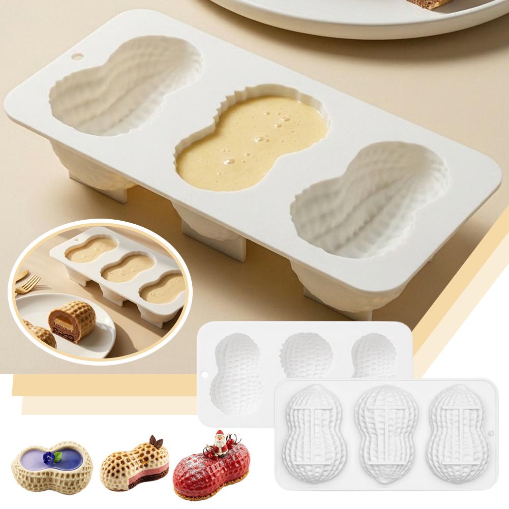 Candle Making Accessories - แม่พิมพ์ซิลิโคนรูปบลูเบอร์รี่สำหรับทำช็อกโกแลตมูส เทียน ถั่วลิสง 1/4 ช่อง เกรดอาหาร