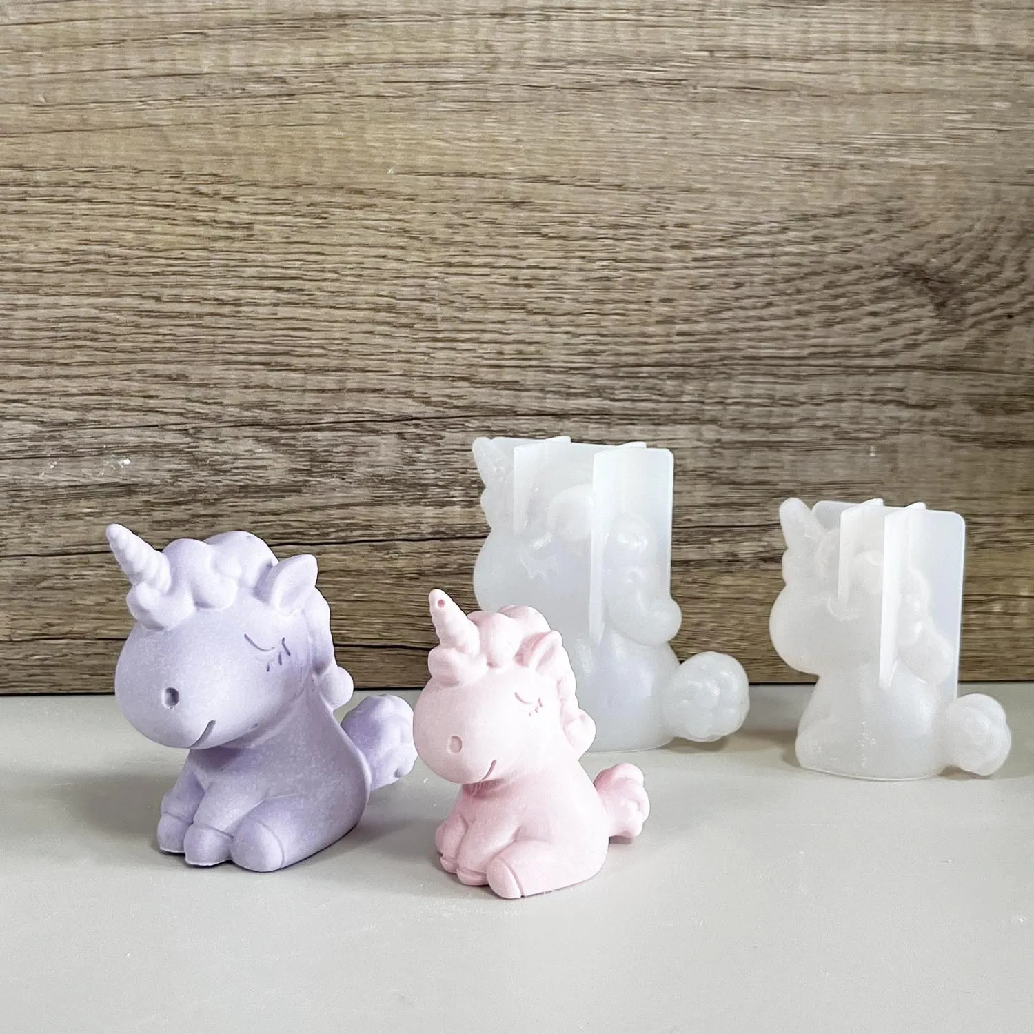3D เรขาคณิตซิลิโคนยูนิคอร์นแมว - Candle Making Accessories บทวิจารณ์และราคา