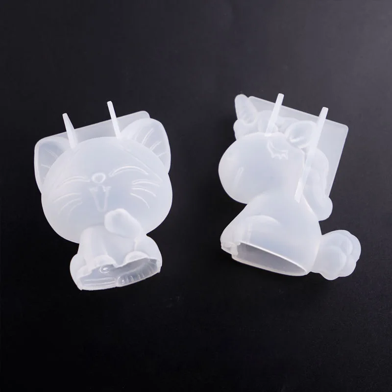 3D เรขาคณิตซิลิโคนยูนิคอร์นแมว - Candle Making Accessories บทวิจารณ์และราคา