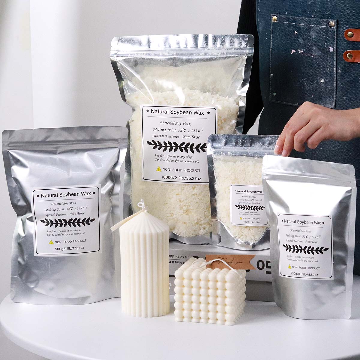 100/250/500/1000g ขี้ผึ้งถั่วเ - Candle Making Kit บทวิจารณ์และราคา
