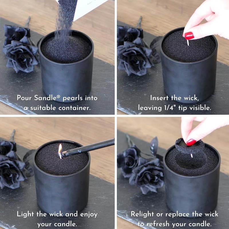 ทรายเทียนสีดำพร้อมไส้เทียน 200 - Candle Making Equipment บทวิจารณ์และราคา